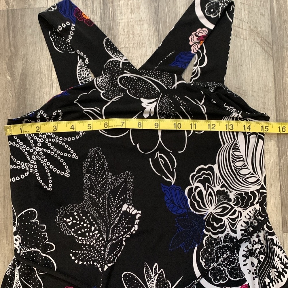 Motherhood Maternity Black Floral Pop Of Color Small Maxi Dress - Picture 8 of 13